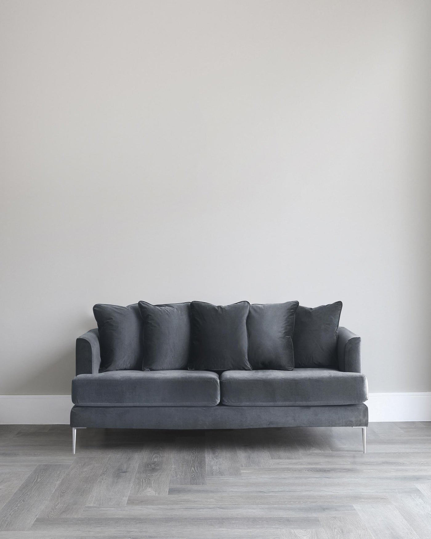 Jasmine Grey Classic Velvet 2 Seater Sofa