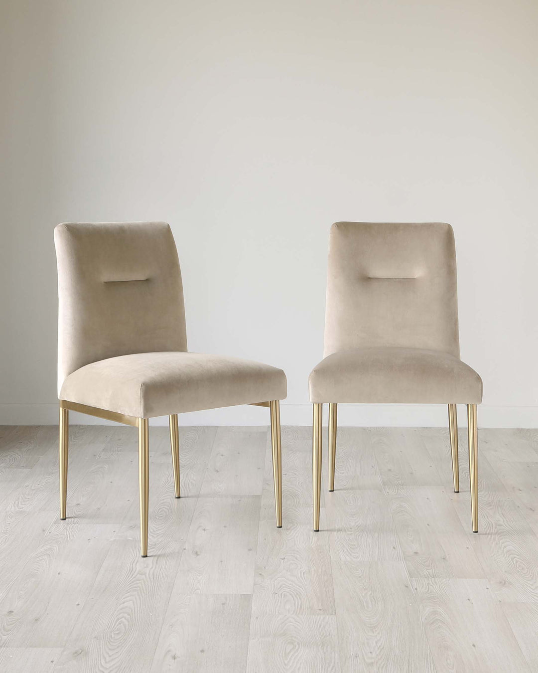 Keira Metal and Champagne Velvet Dining Chair by