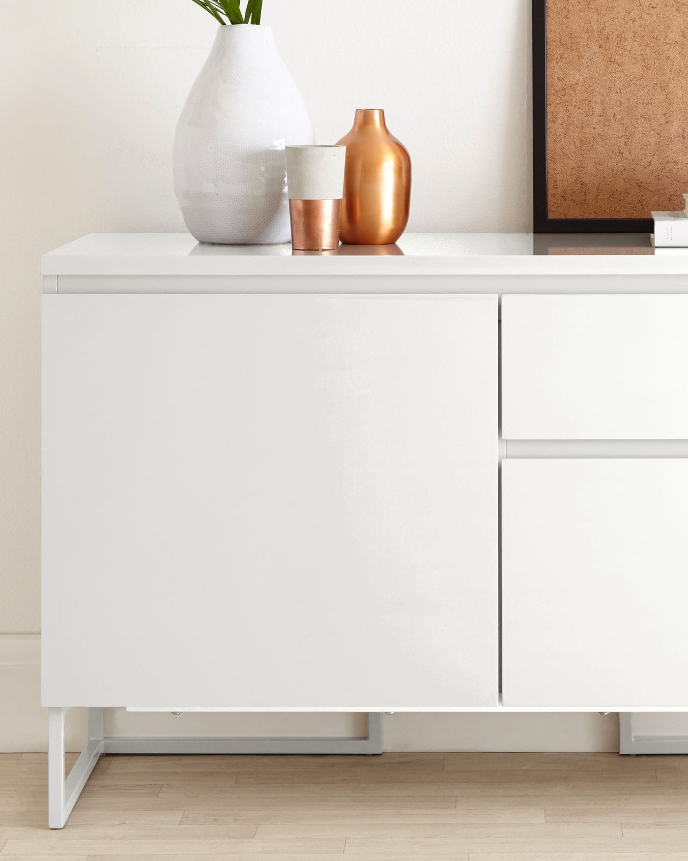 Lexi Compact White Gloss Sideboard