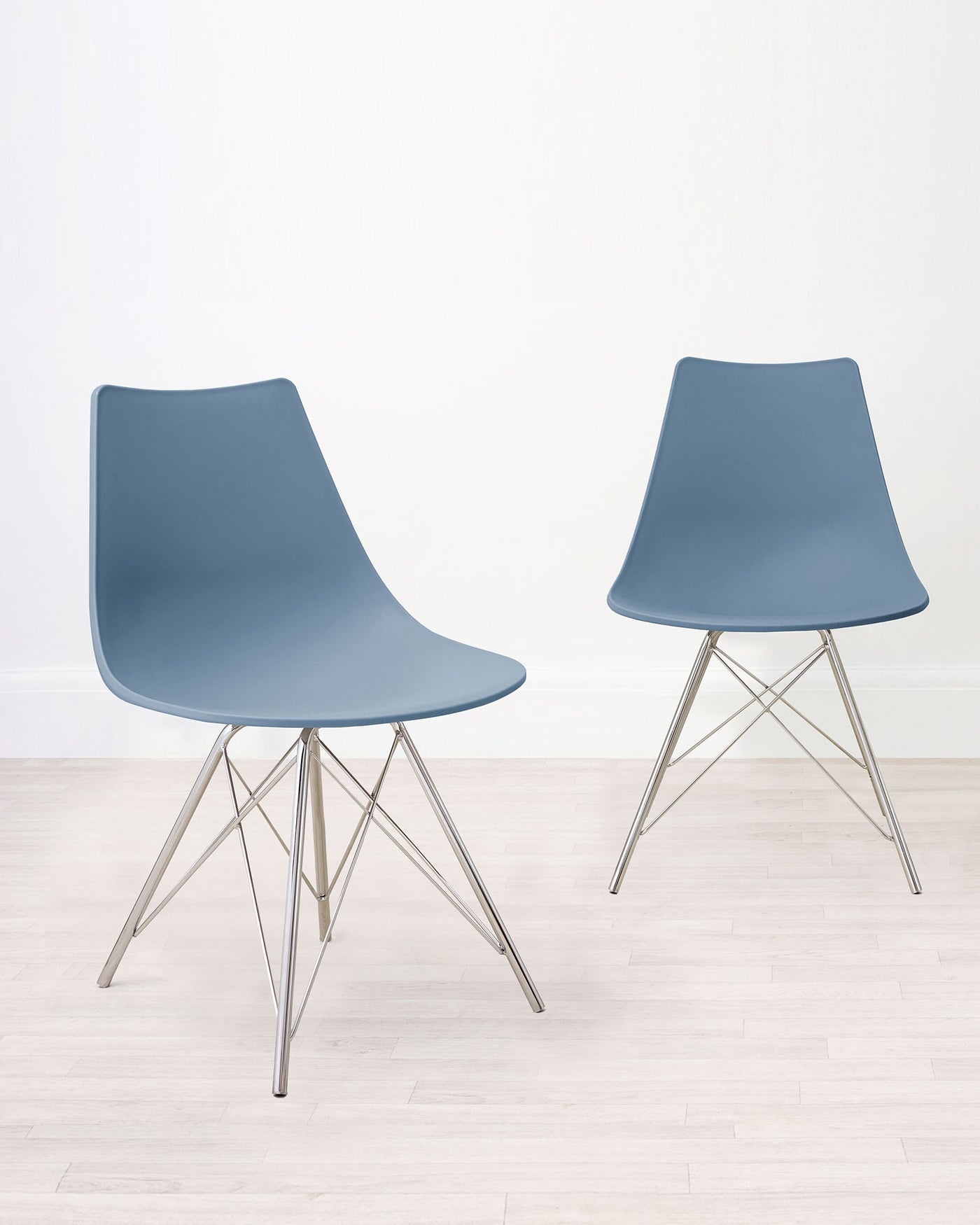 Stylo Steel Blue Dining Chair - Set Of 2