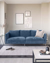Margot Mid Blue Fabric 3 Seater Sofa