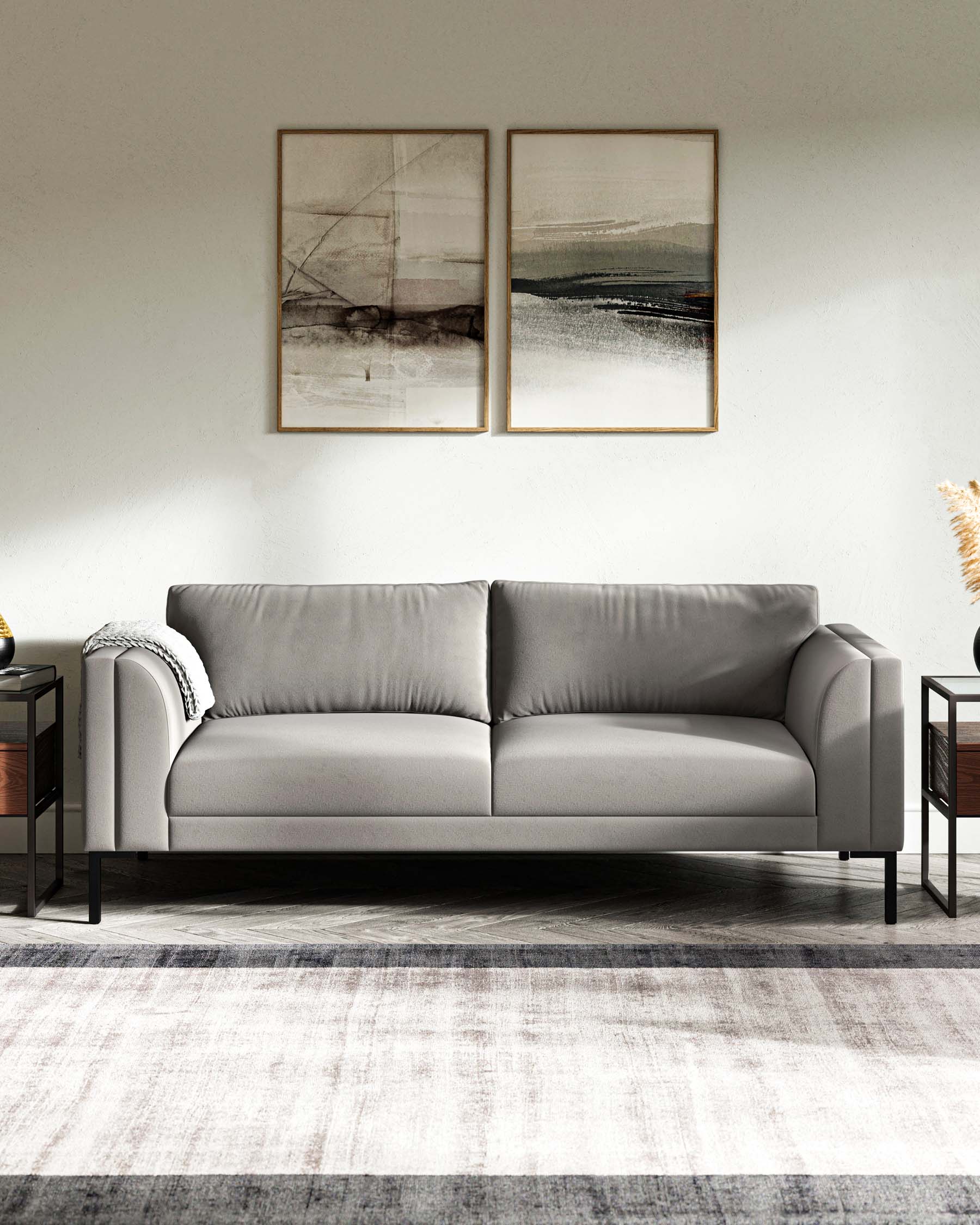 matteo 3 seater velvet sofa mid grey