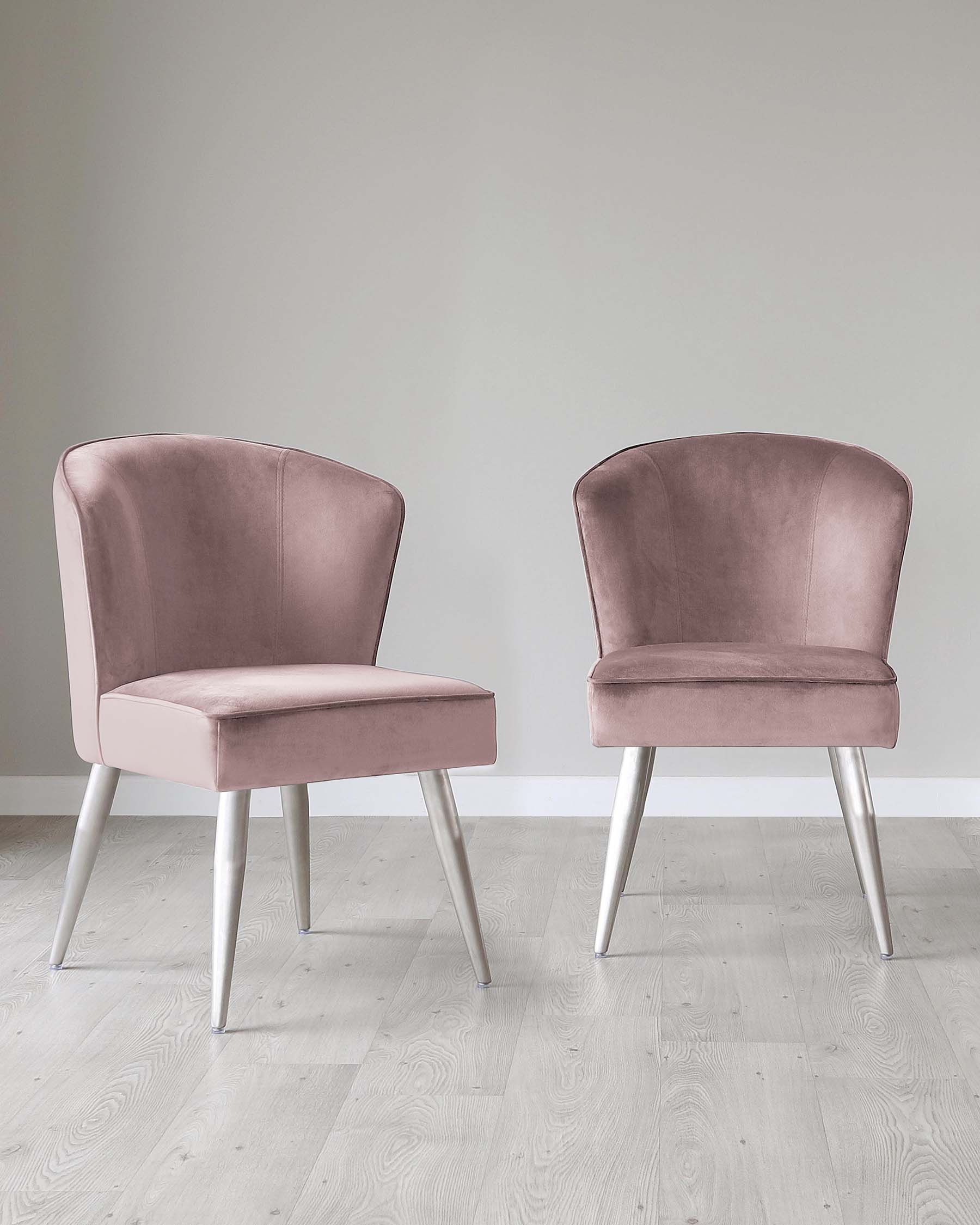 mellow velvet dining chair blush pink