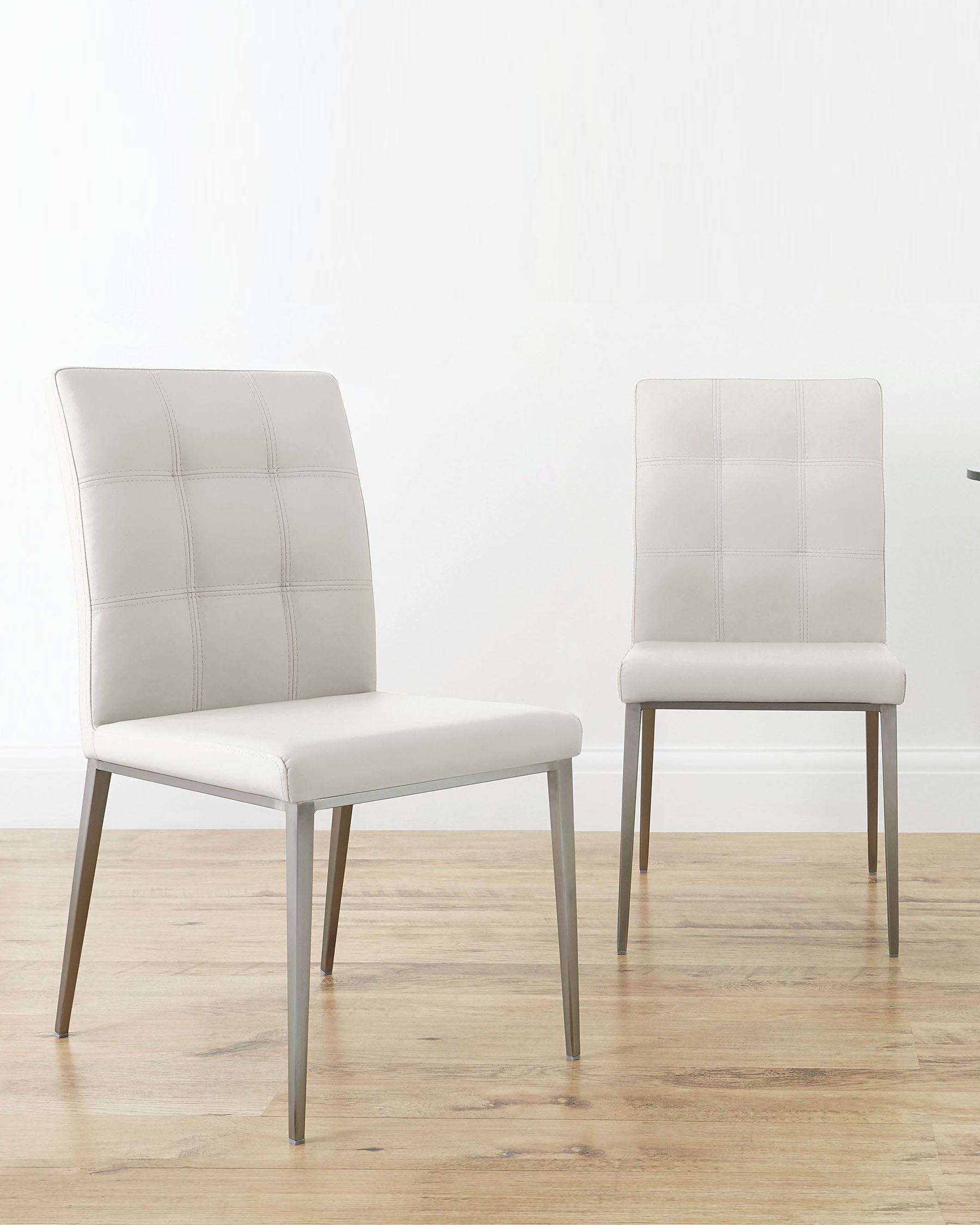 moda faux leather dining chair white