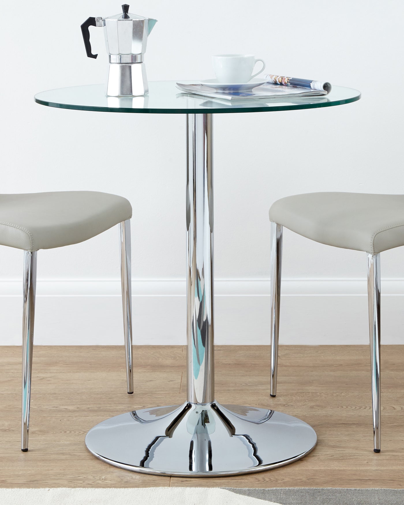 Naro Glass Round 2 Seater Table