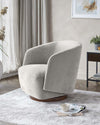 natalia heritage chenille swivel chair light grey