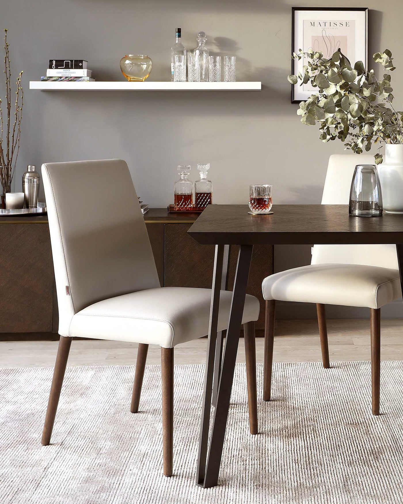 nora and mason real leather dining set