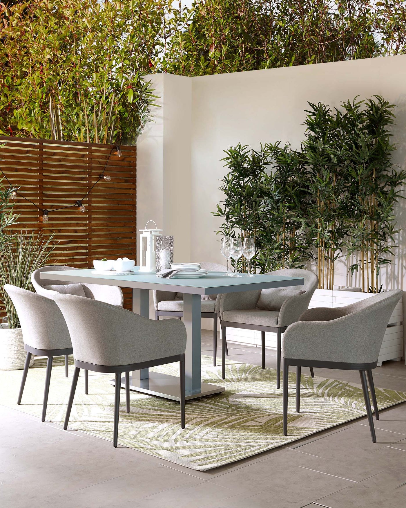Palermo Grey And Cambra 6 Seater Outdoor Dining Set
