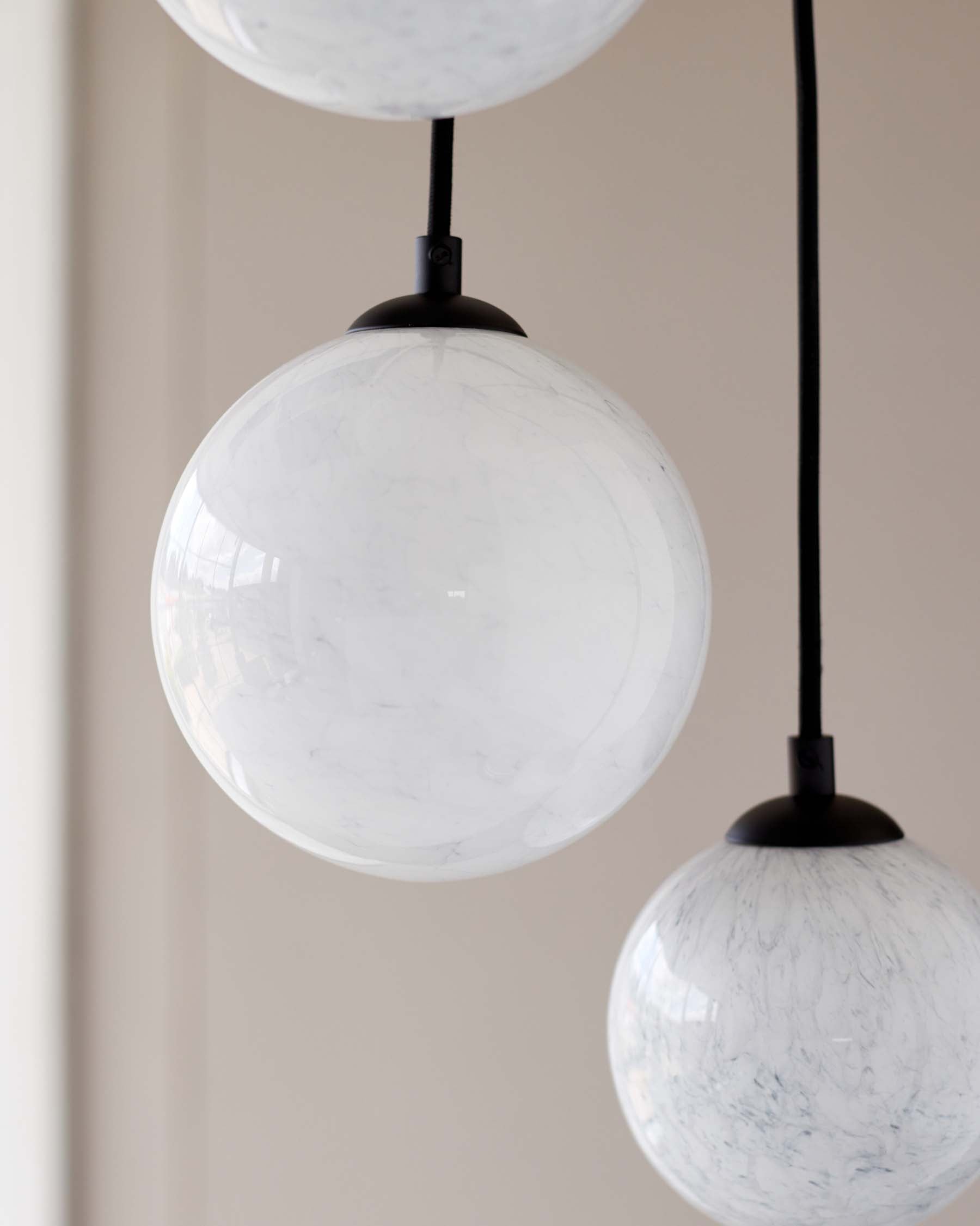 Riley Marble Look Glass Cluster Drop Light by Danetti