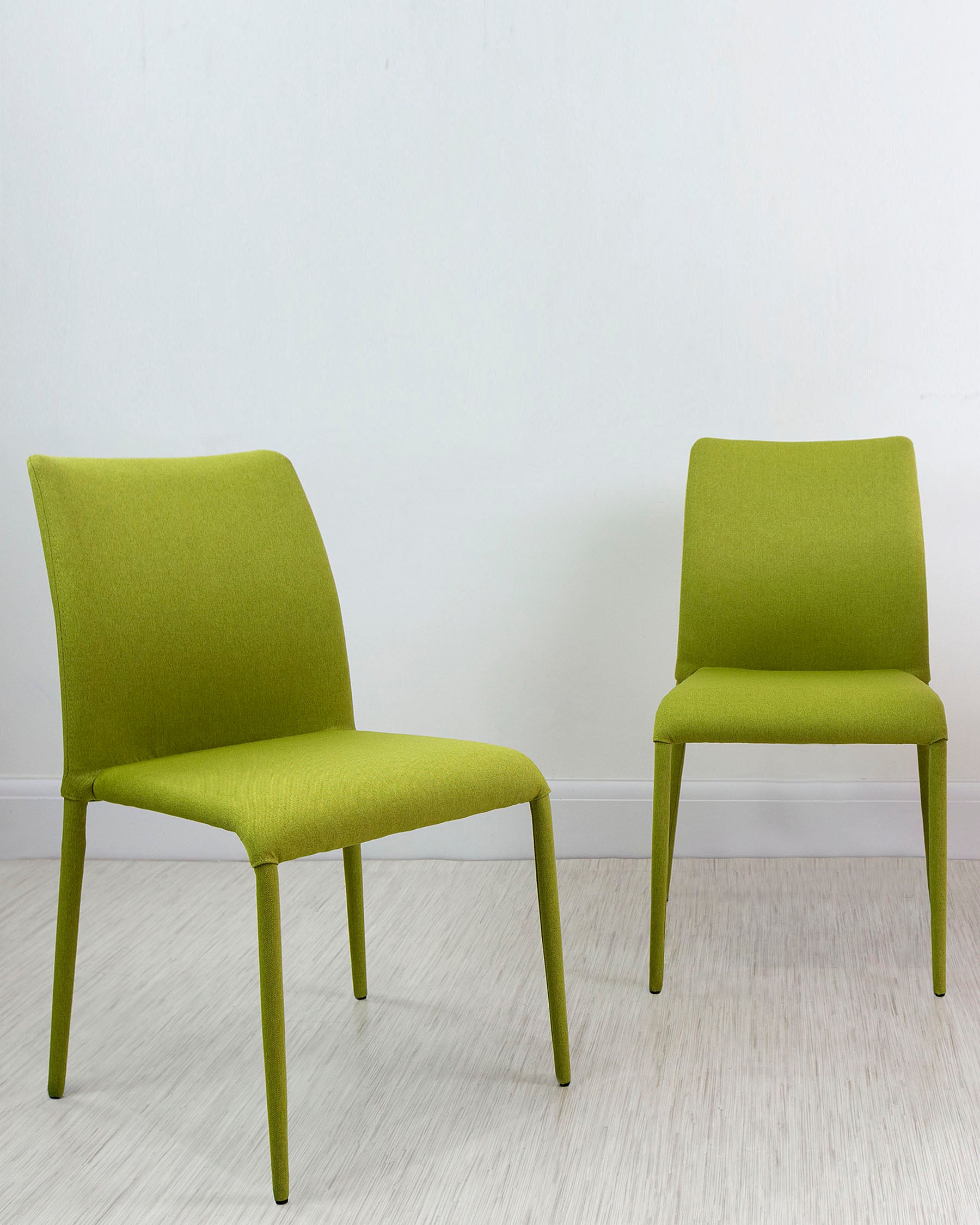 riva stackable fabric dining chair lime green