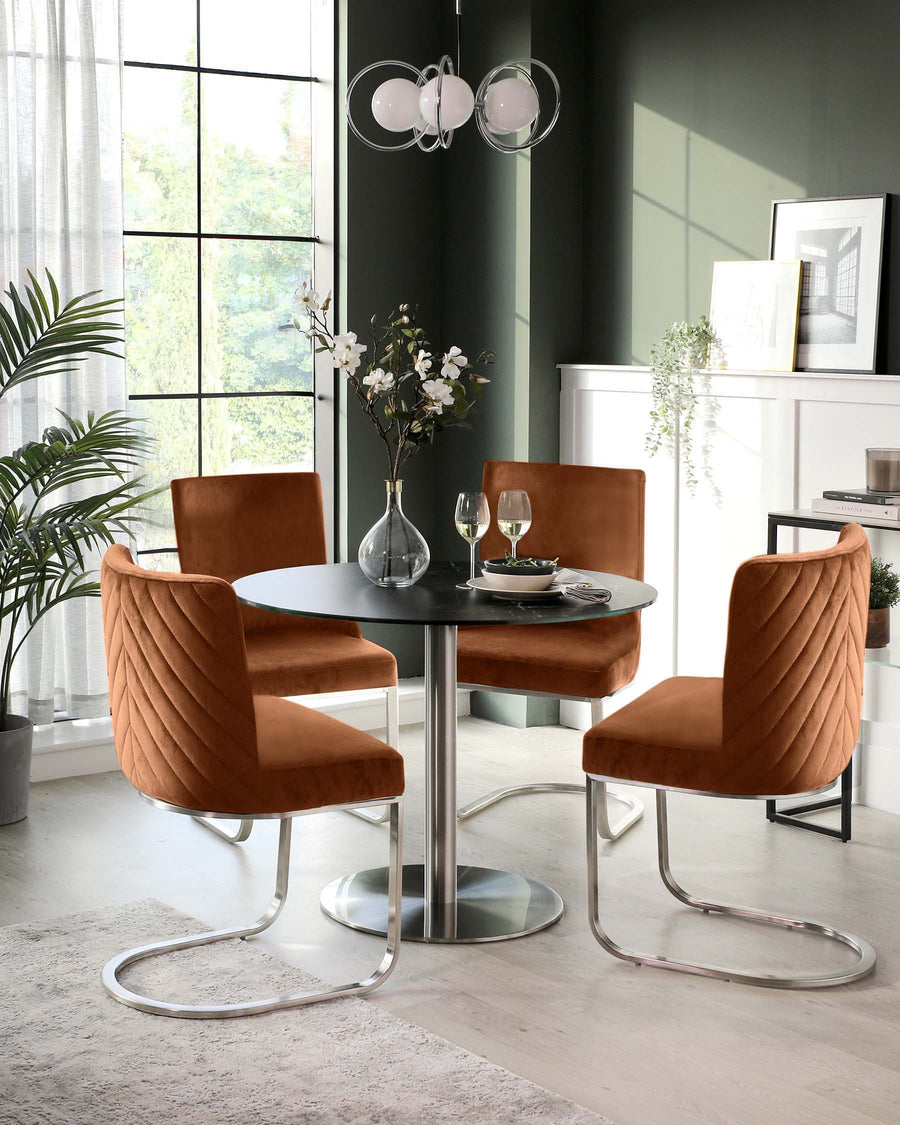 Velvet Dining Chairs Modern Velvet Dining Room Chairs