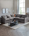 sante boucle large corner sofa mid grey