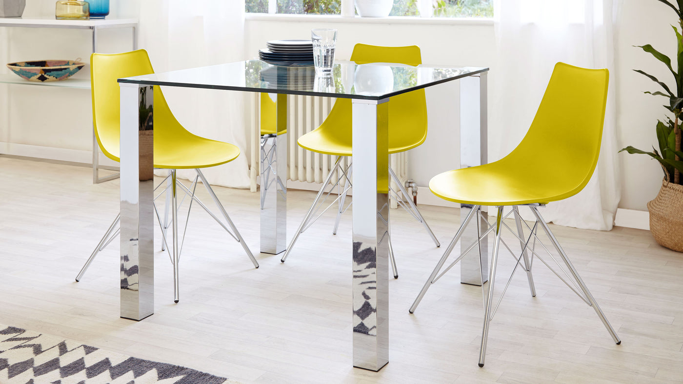 stylo dining chair mustard yellow