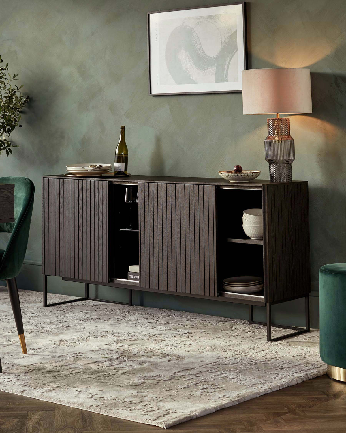 Toronto Modern Dark Wood Sideboard by Danetti