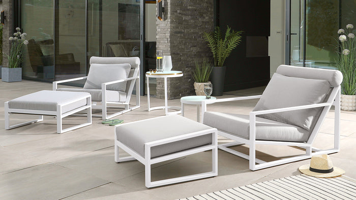 verano white lounger twin set with cala nesting side tables