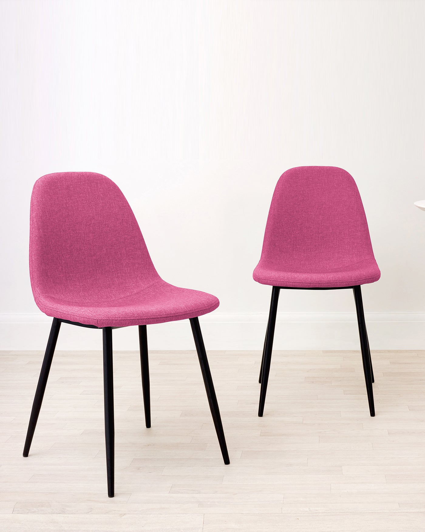 Zilo Fuchsia Pink Fabric Dining Chair - Set Of 2
