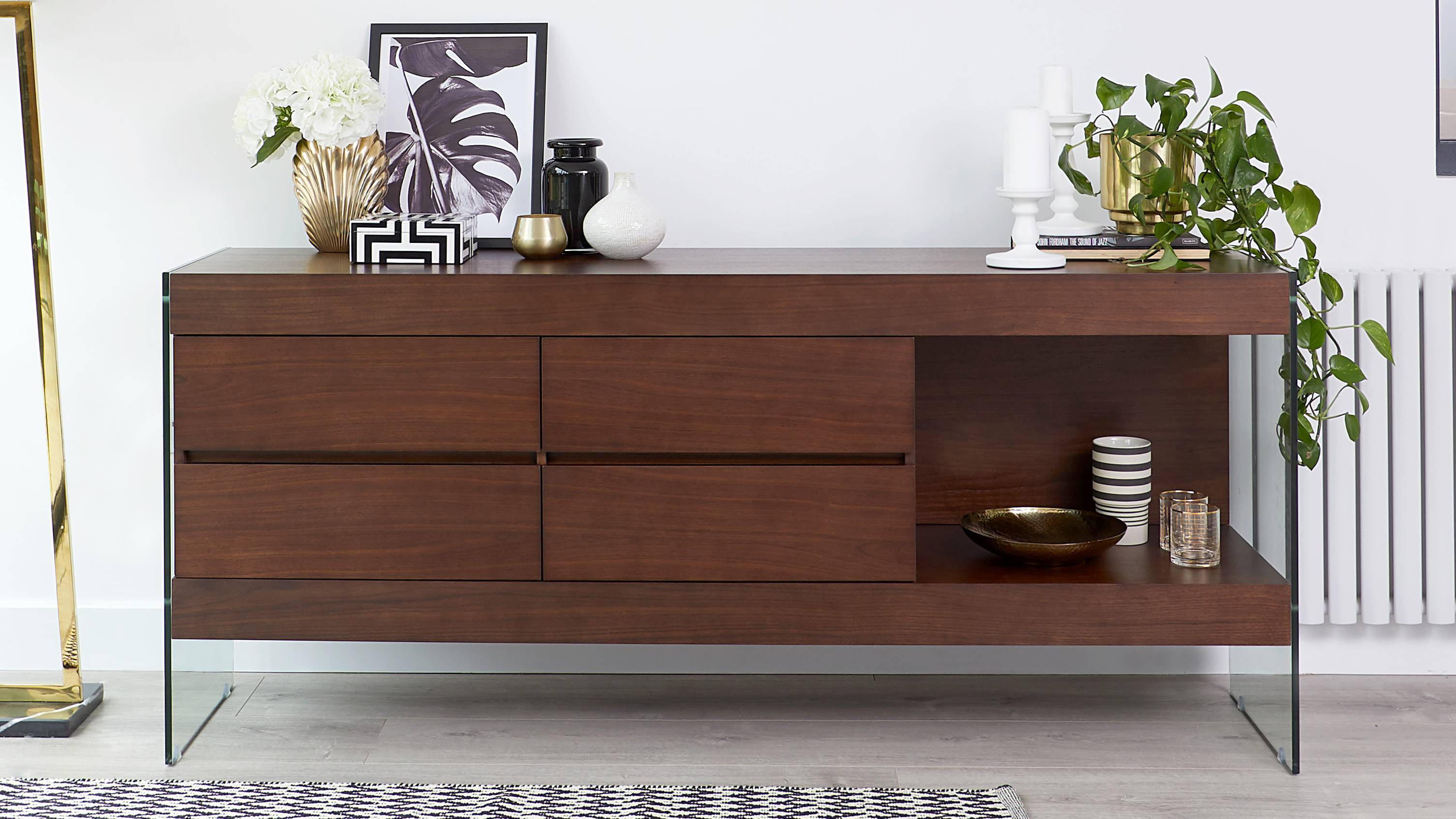 Contemporary wooden sideboard