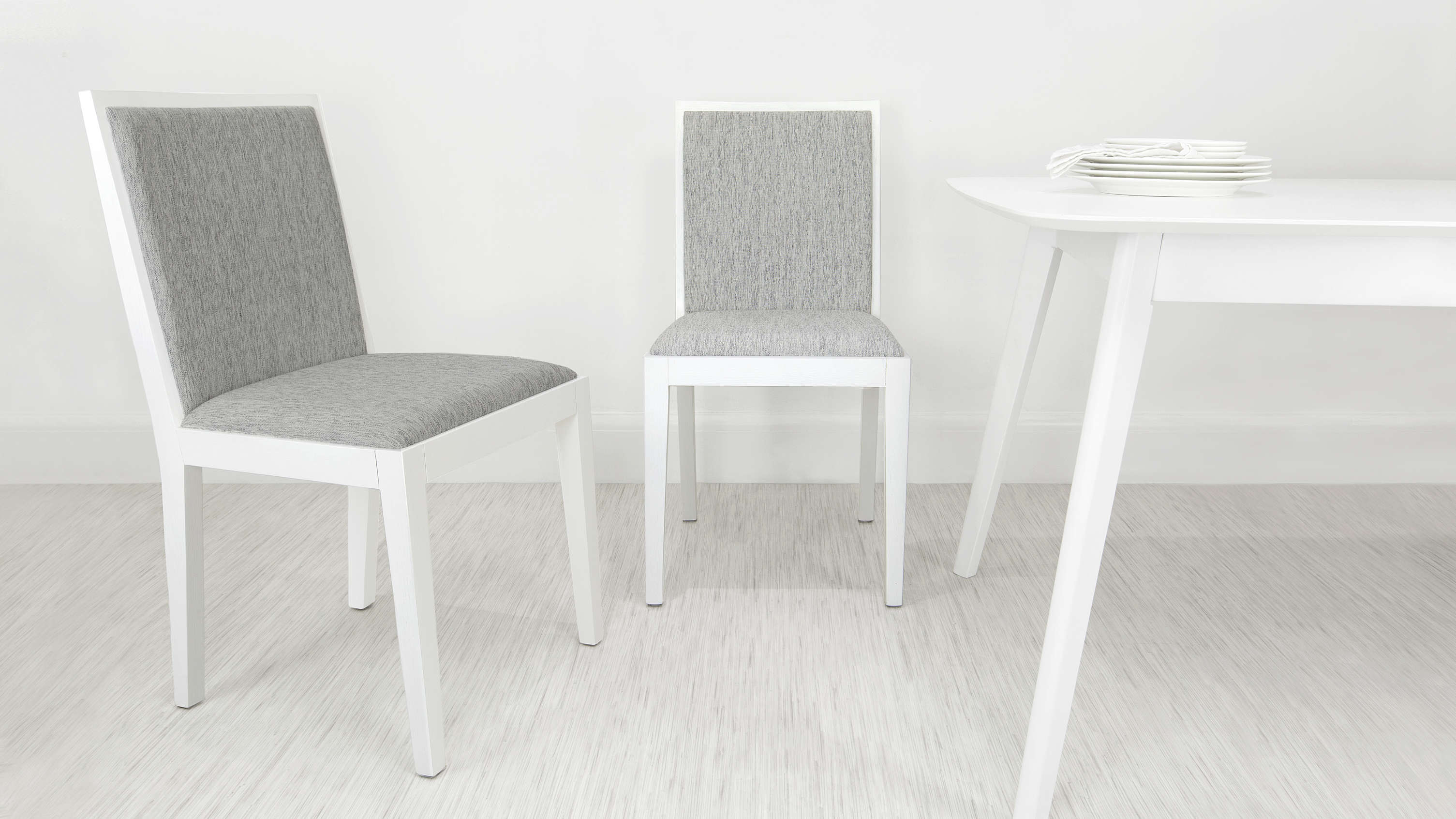 Modern White Wooden Dining Chairs