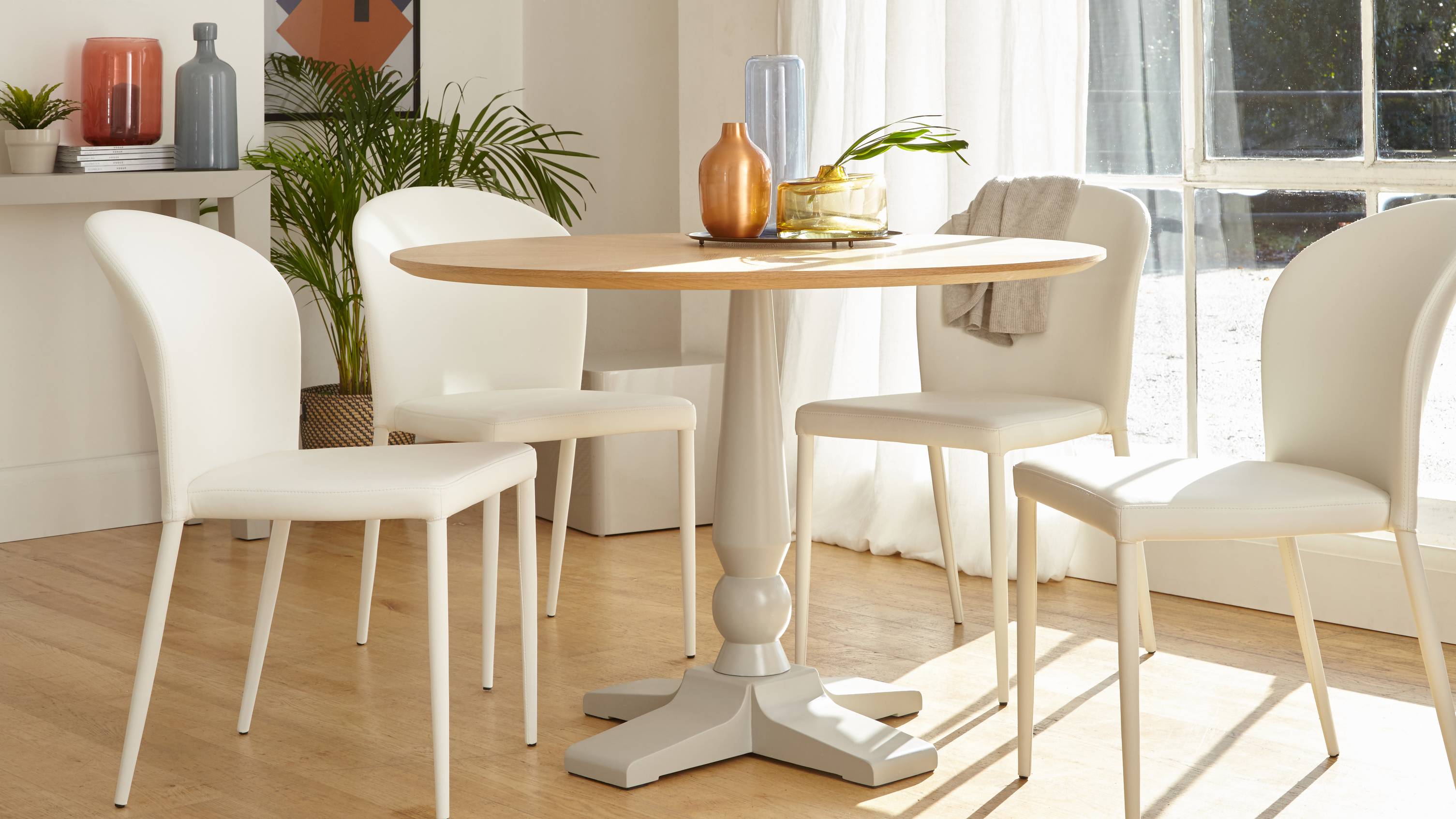 Modern dining table and chairs set