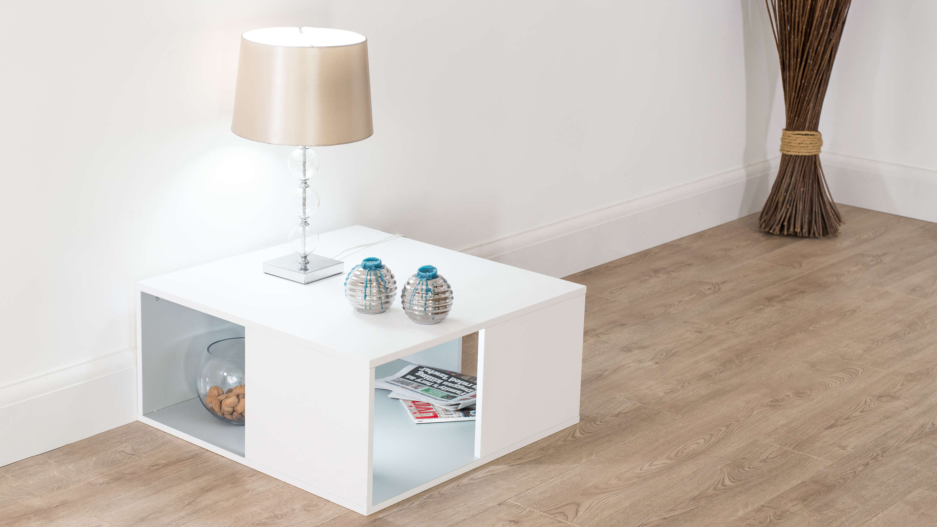 White Wooden Small Coffee Table