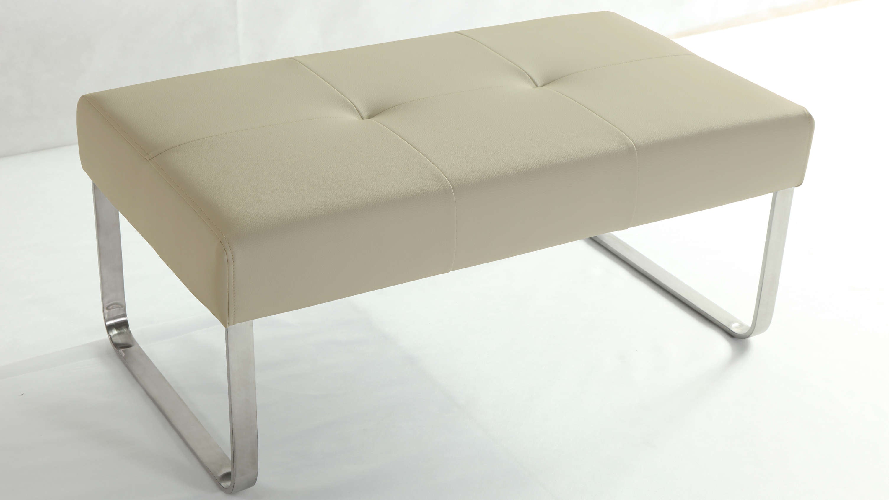 Comfortable Beige Dining Bench