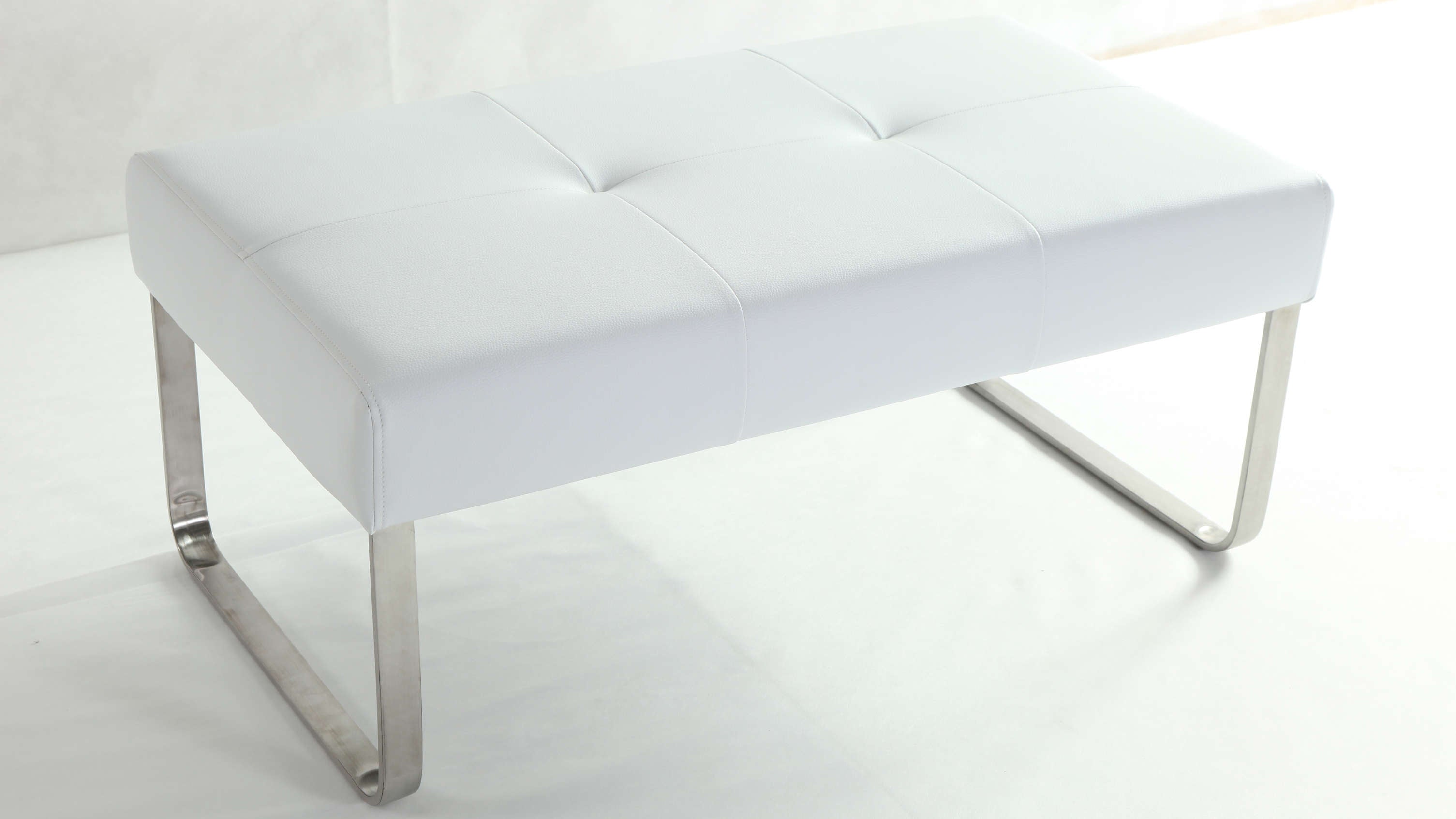 Small White Dining Bench