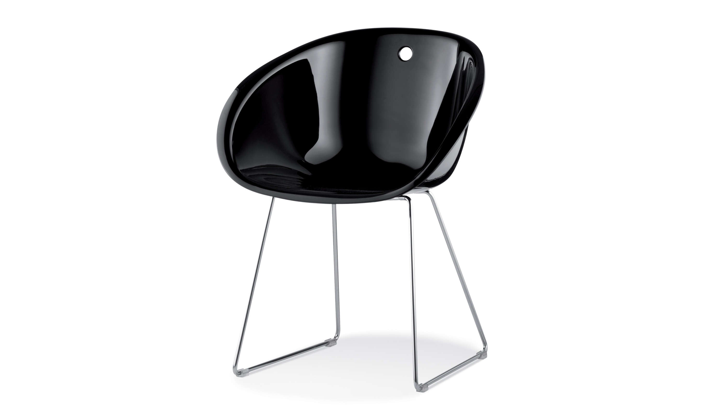 Black Plastic Dining Chair