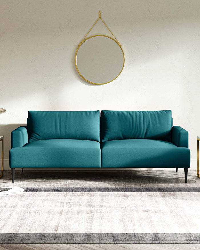 lucca 3 seater sofa smart velvet teal