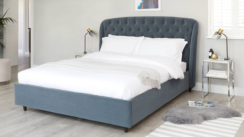 tufted super king bed with storage